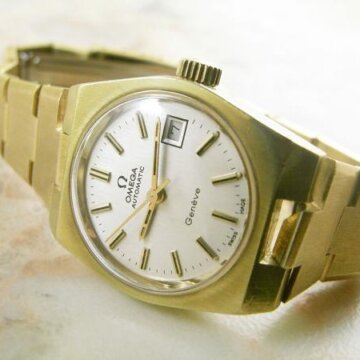 OMEGA レディースサイズ アンティーク時計 自動巻き オメガ ブレス 正面全体