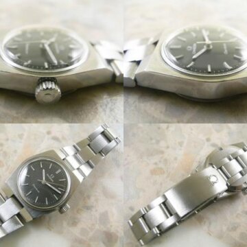 OMEGA レディースサイズ アンティーク時計 オメガ ブレス 側面 リューズ