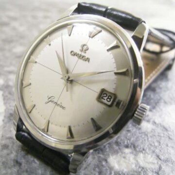 オメガ・OMEGA クロスライン ジュネーブ/Geneve 希少ロゴ 2トーン文字盤 正面全体