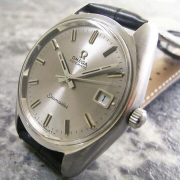 アンティーク オメガ OMEGA  シーマスター 希少 レコード仕上げダイアル 1971年 正面全体