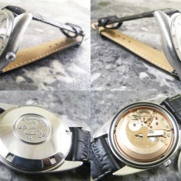 アンティーク オメガ OMEGA  シーマスター 希少 レコード仕上げダイアル 1971年 側面 リューズ