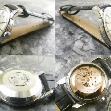 オメガ・OMEGA シーマスター アンティーク クロスライン 側面 リューズ