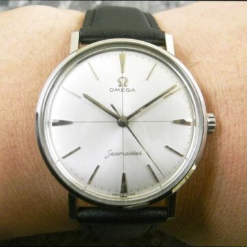 オメガ・OMEGA シーマスター アンティーク クロスライン 希少 ノンデイト 背面