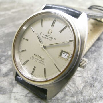 OMEGA オメガ/コンステレーション Cライン 後期型 ジェラルド・ジェンタ シルバーグレーダイヤル 正面全体