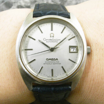 OMEGA オメガ/コンステレーション Cライン 後期型 ジェラルド・ジェンタ シルバーグレーダイヤル 背面