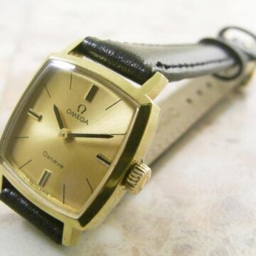 OMEGA オメガ 60s 手巻き スクエア レディースウォッチ 正面全体