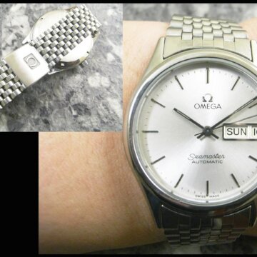 OMEGA オメガ SEAMASTER シーマスター シルバーダイヤル 自動巻 背面