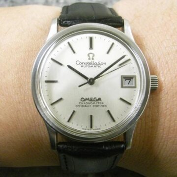 OMEGA/オメガ constellation/コンステレーション シルバーダイヤル ラウンドケース 背面