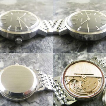 オメガ OMEGA ラウンド オートマティック 側面 リューズ