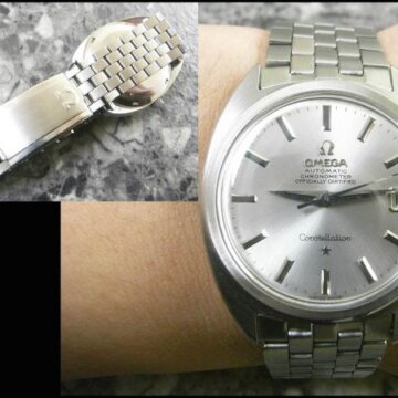 OMEGA・オメガ Constellation・コンステレーション ジェラルド ジェンタ Cライン ドルフィンハンド ブレス付 背面