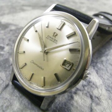 オメガ・OMEGA アンティーク シーマスター ドルフィンハンド 希少 ヒドゥンクラウン 正面全体