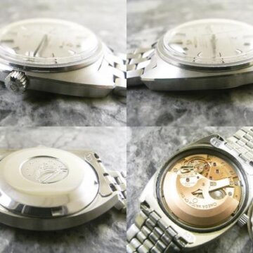 OMEGA/オメガ コンステレーション Cライン/ジェラルド・ジェンタケース シルバーモザイクダイヤル 側面 リューズ