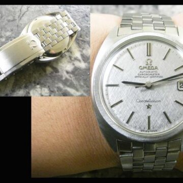 OMEGA/オメガ コンステレーション Cライン/ジェラルド・ジェンタケース シルバーモザイクダイヤル 背面