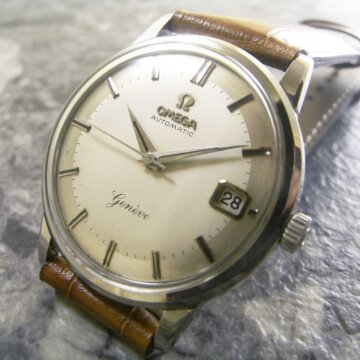 オメガ・OMEGA/Geneve 希少ロゴ 2トーン文字盤 1959年 アンティーク 正面全体