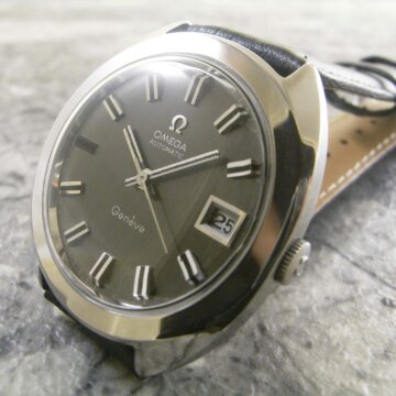 オメガ・OMEGA ST166.721 アンティーク メンズ 時計 グレー文字盤 正面全体