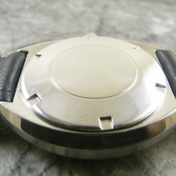 オメガ・OMEGA ST166.721 アンティーク メンズ 時計 グレー文字盤 背面 ベルト