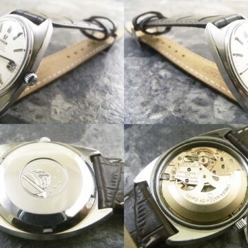 OMEGA/オメガ コンステレーション Cライン/ジェラルド・ジェンタケース シルバーモザイクダイヤル Cal.564 自動巻き 側面 リューズ