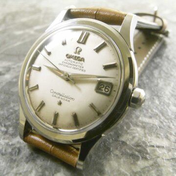 OMEGA・オメガ コンステレーション カレンダー 天文台メダリオン アンティーク 正面全体