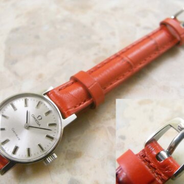 オメガ・OMEGA レディースサイズ アンティーク時計・腕時計 背面 ベルト