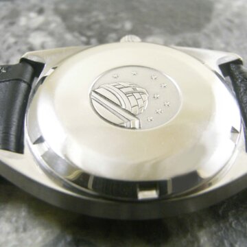 OMEGA/オメガ コンステレーション Cライン/ジェラルドジェンタケース シルバーモザイクダイヤル WGベゼル 背面 ベルト