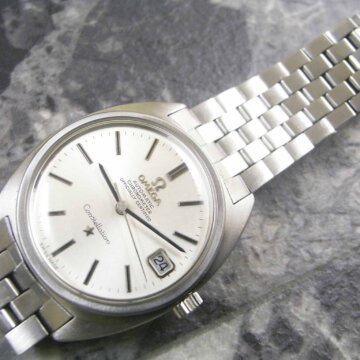 OMEGA/オメガ コンステレーション アンティーク ジェラルド・ジェンタ Cライン シルバー文字盤 ブレス付 正面全体