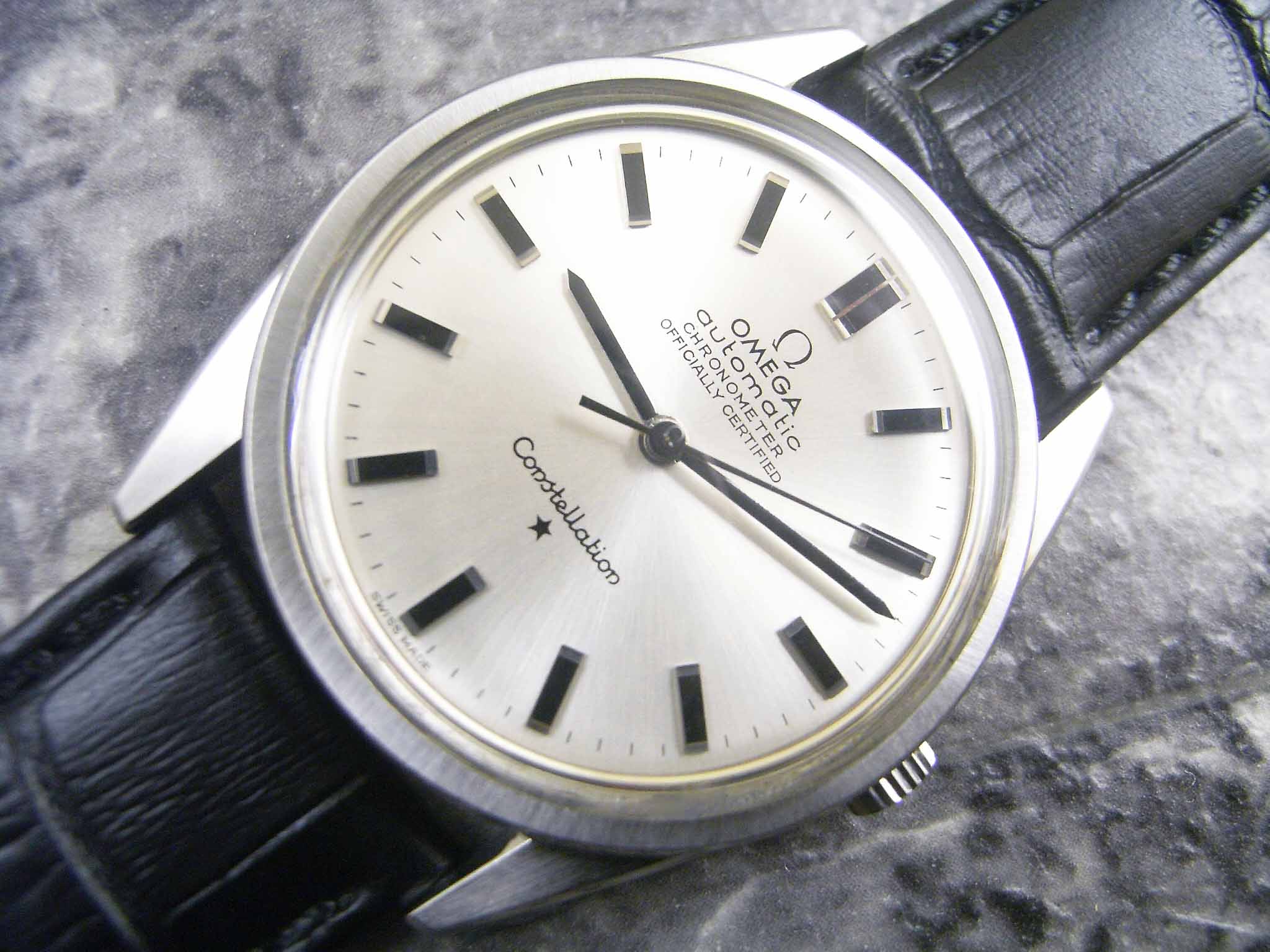 オメガ コンステレーション 自動巻き オートマチック 腕時計 167.021 メンズ シルバー文字盤 社外ベルト OMEGA - ブランド腕時計