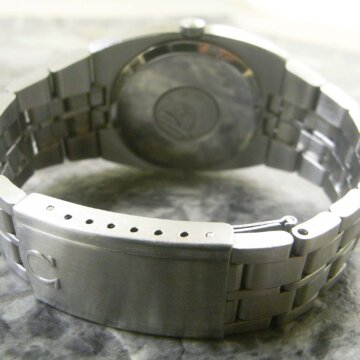 OMEGA オメガ コンステレーション・インテグレート シルバーモザイクダイヤル 背面 ベルト