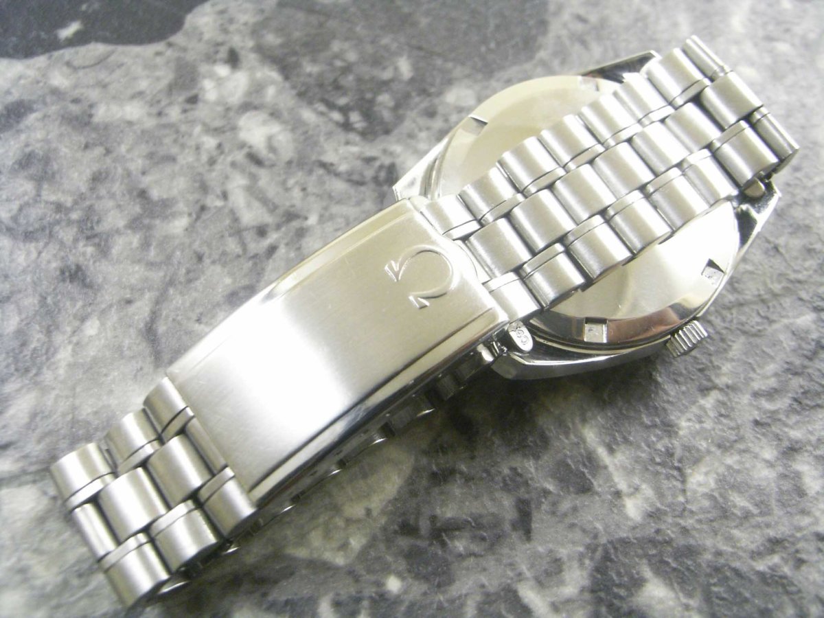 オメガ 自動巻き シーマスター SS シルバー文字盤 社外ベルト