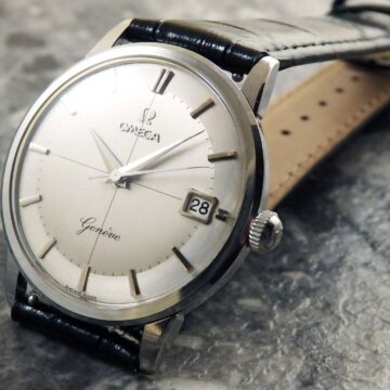 OMEGA オメガ クロスライン ジュネーブ/Geneve 希少ロゴ 2トーン文字盤 正面全体