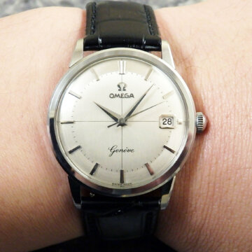 OMEGA オメガ クロスライン ジュネーブ/Geneve 希少ロゴ 2トーン文字盤 試着イメージ