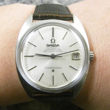 OMEGA/オメガ コンステレーション Cライン/ジェラルド・ジェンタ シルバーフェイス 試着イメージ