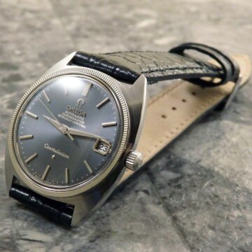OMEGA オメガ コンステレーション・Cライン ジェラルドジェンタケース WGベゼル ドルフィンハンド 正面全体