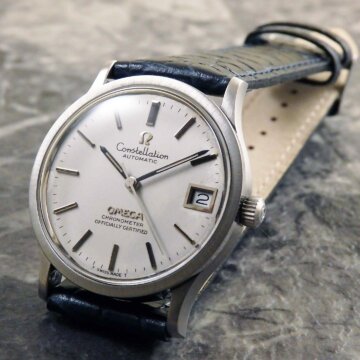 OMEGA/オメガ constellation/コンステレーション シルバーダイヤル ラウンドケース 正面全体