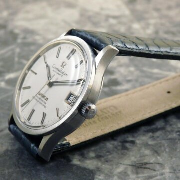OMEGA/オメガ constellation/コンステレーション シルバーダイヤル ラウンドケース 側面 リューズ