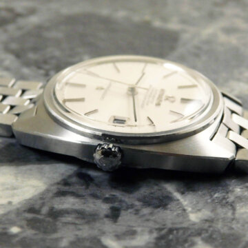 OMEGA オメガ コンステレーション・Cライン ジェラルドジェンタケース ／純正SSブレス 側面 リューズ