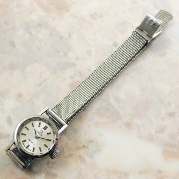 OMEGA・オメガ レディース アンティーク時計 ラウンドタイプ オリジナルブレス 背面 ベルト