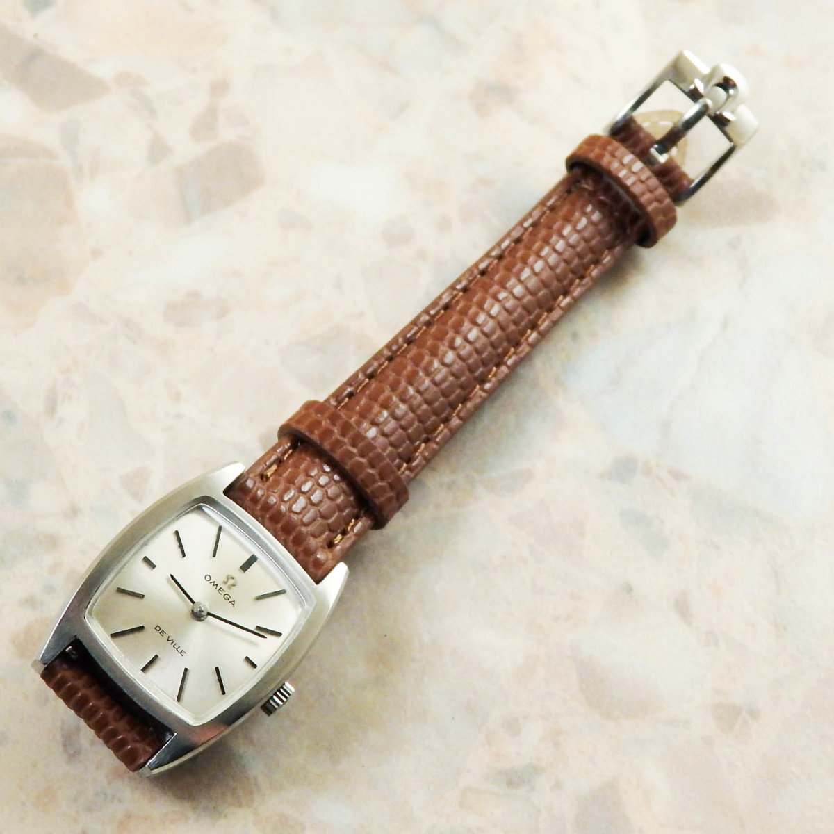 【良品 可動品】 オメガ 腕時計 ゴールド リューズレス トノーケース 正規品 OMEGA - 【良品 可動品】 オメガ 腕時計 ゴールド リューズレス