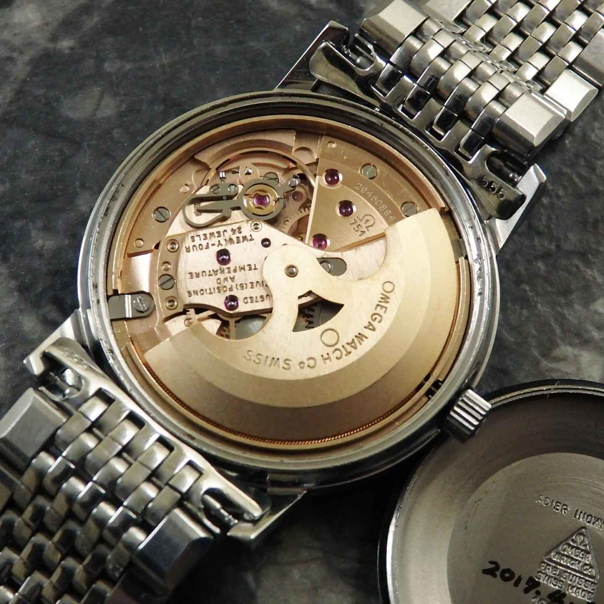 (美しい製品) オメガ OMEGA コンステレーション 傷のないガラス 箱付き Constellation 41 mm, ステンレススティール レザーストラップ