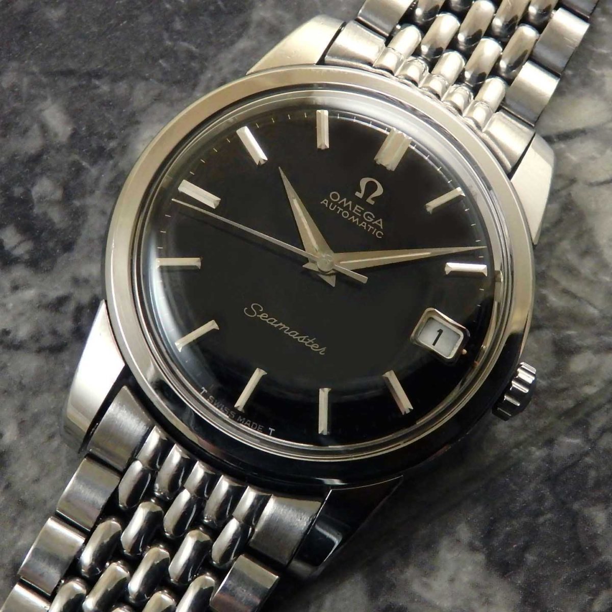 アンティーク OMEGA seamaster オメガ シーマスター ブラック-