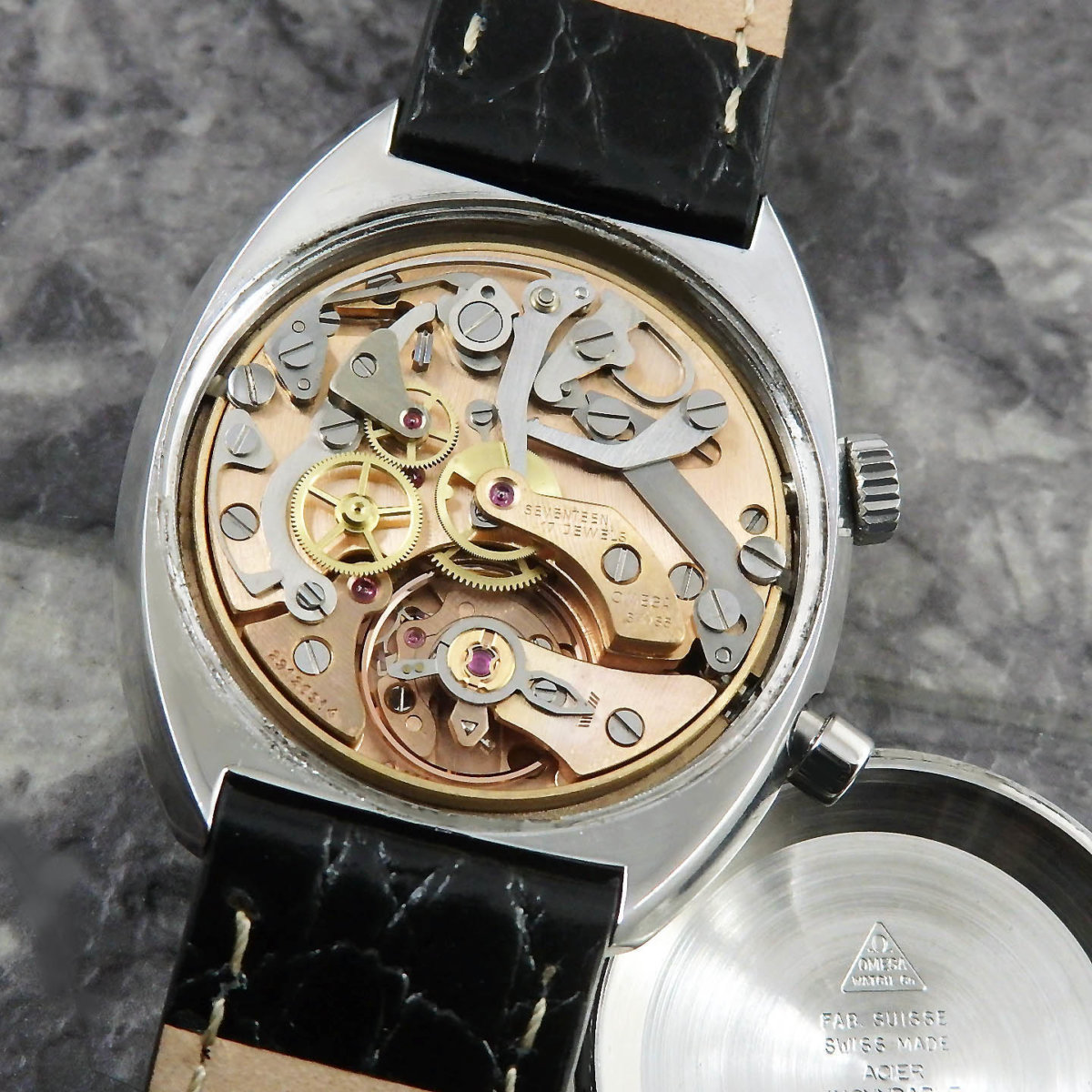 オメガ CHRONOSTOP Ref.146.009 ワンプッシュ クロノ Cal.920 手