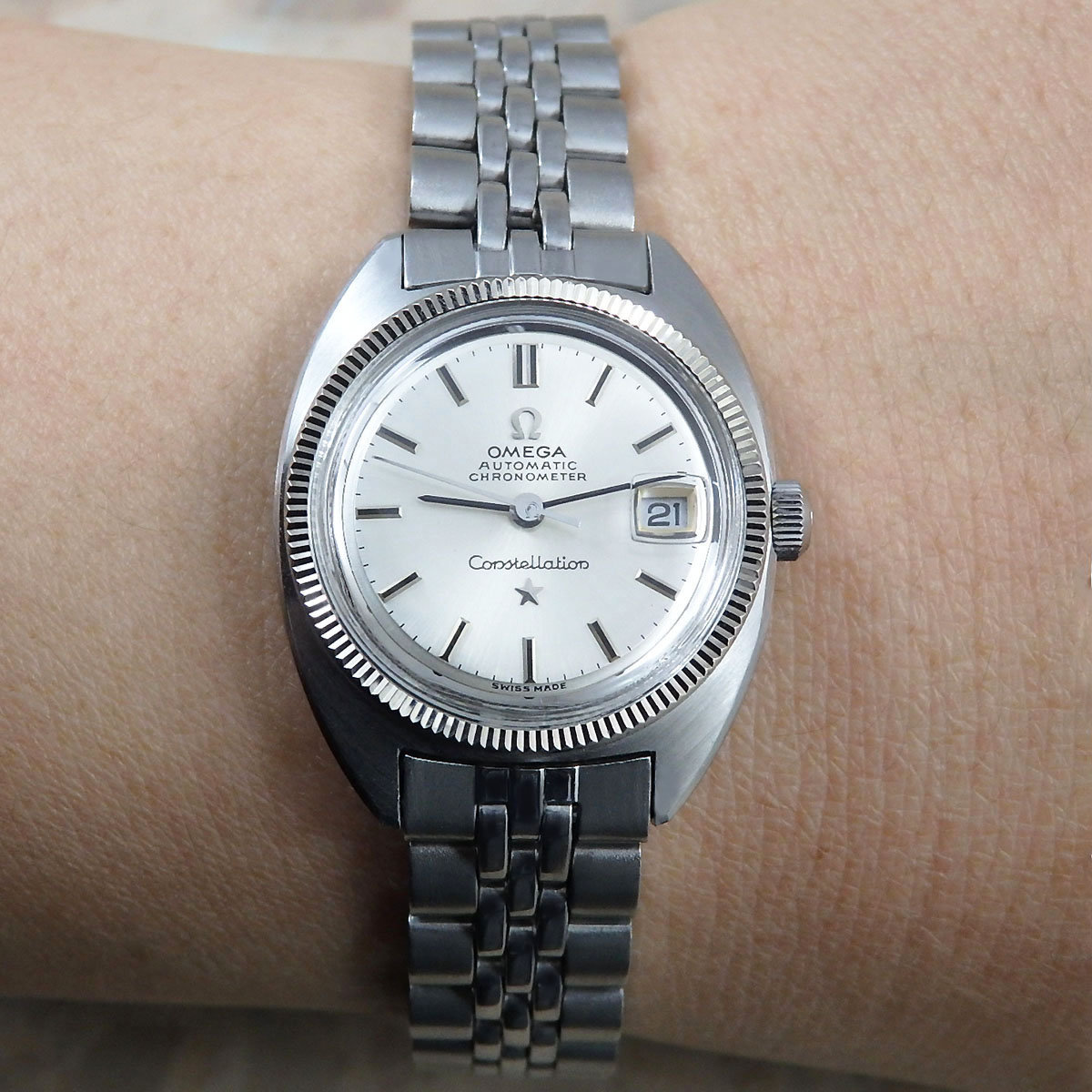 OMEGA コンステレーション レディース ジェンタデザイン WG