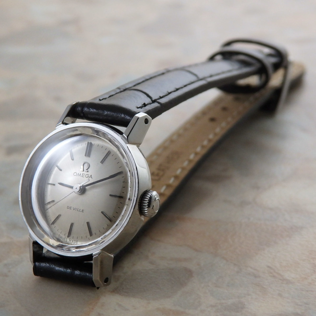 OMEGA 60'S Ladies Cut Glass オメガ レディース カットガラス