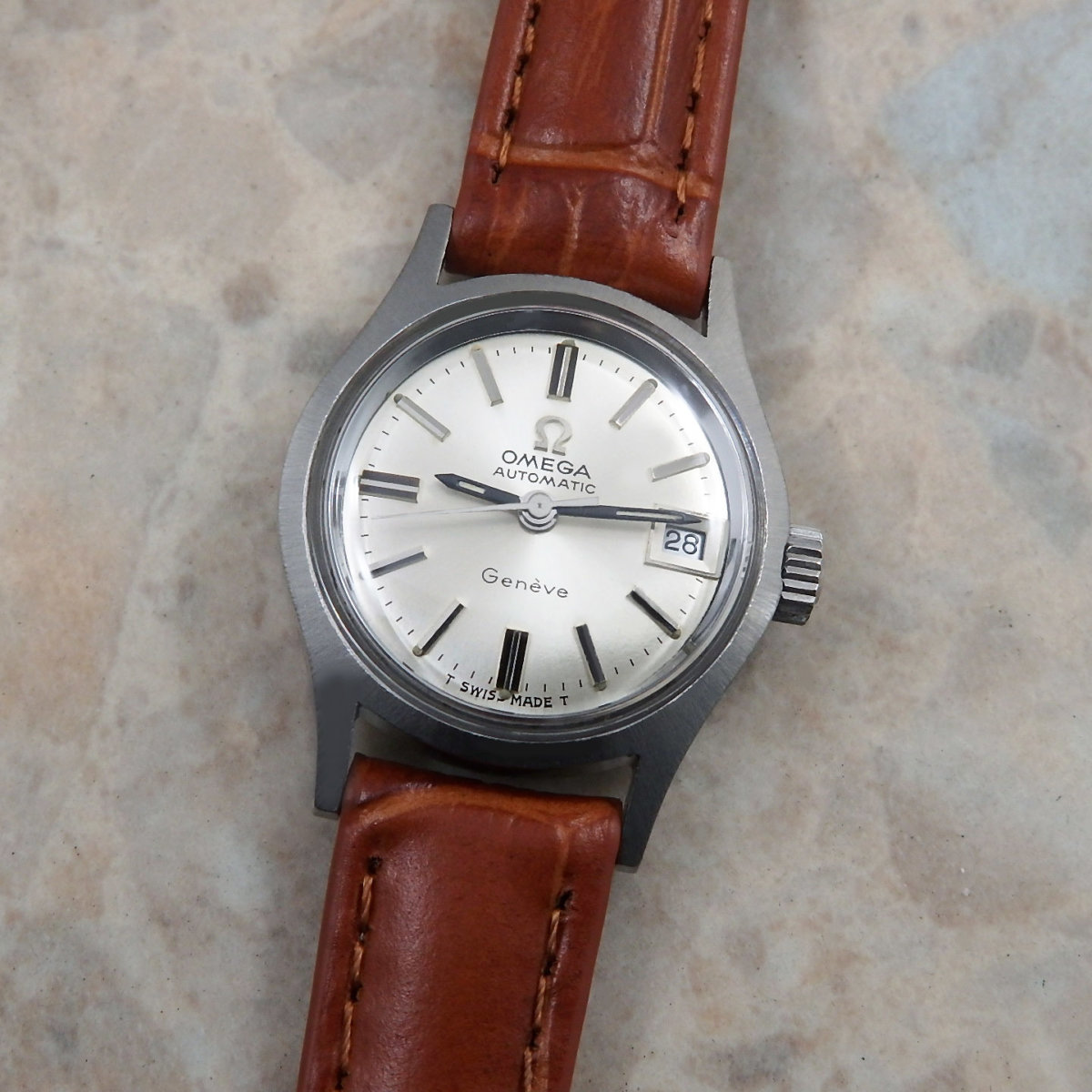 オメガ ジュネーブ ST566021 アンティーク レディース 腕時計 1970年自動巻