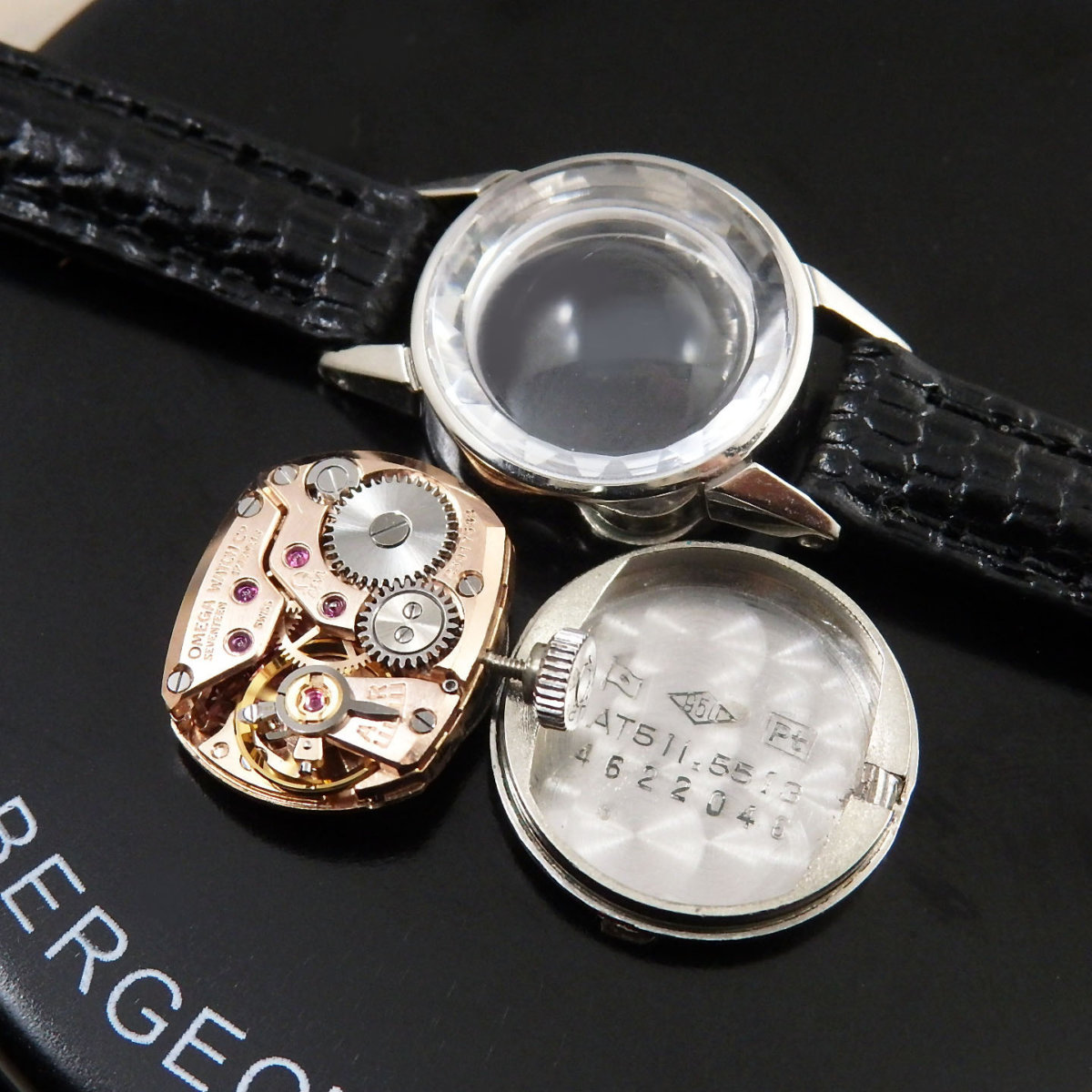 OMEGA レディース アンティーク カットガラス プラチナ Platinum