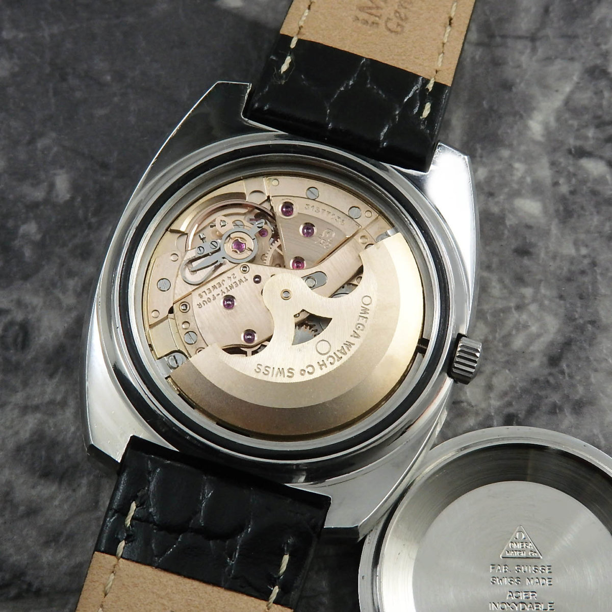 オメガ SEAMASTER BIG CASE Cal.752 ブルー文字盤 希少タイプ 1970年