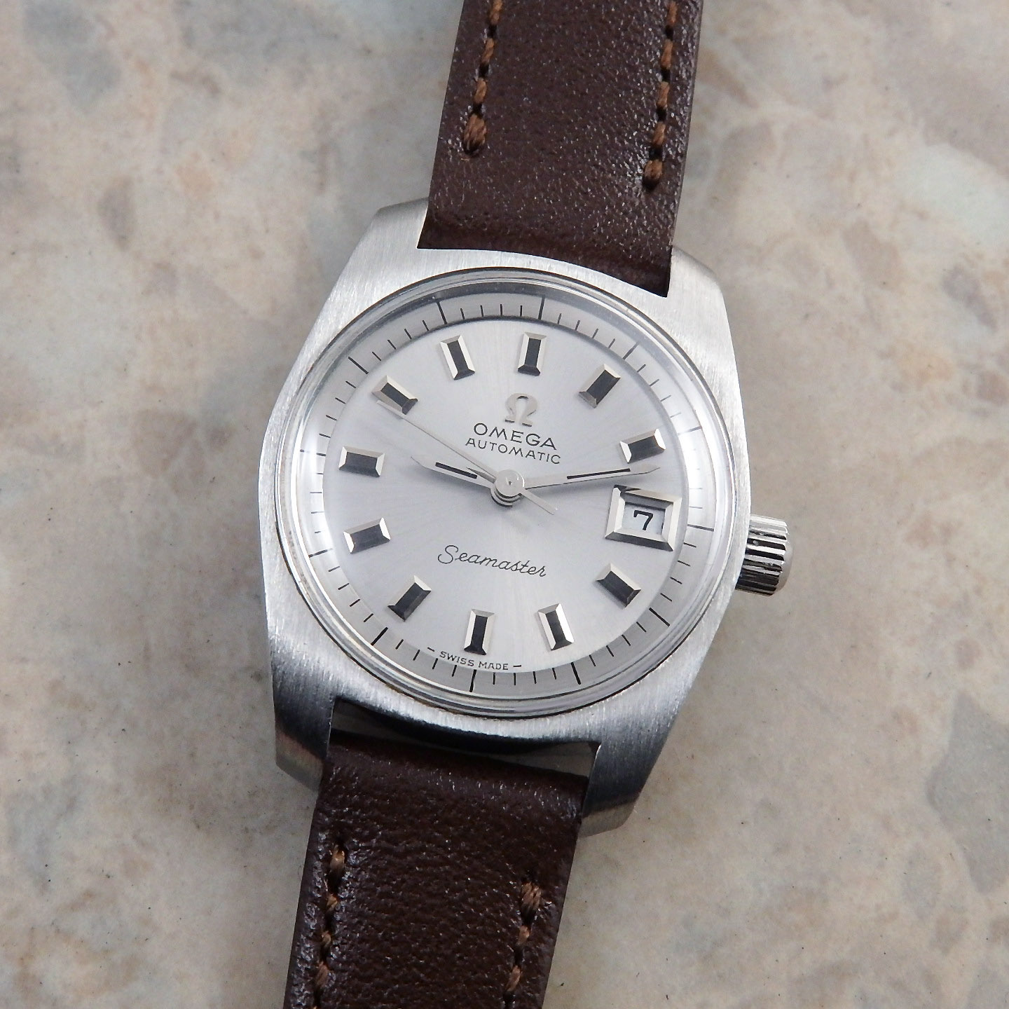 オメガ 70’s アンティーク 時計 レディース Seamaster 1970年製 OMEGA 自動巻 腕時計