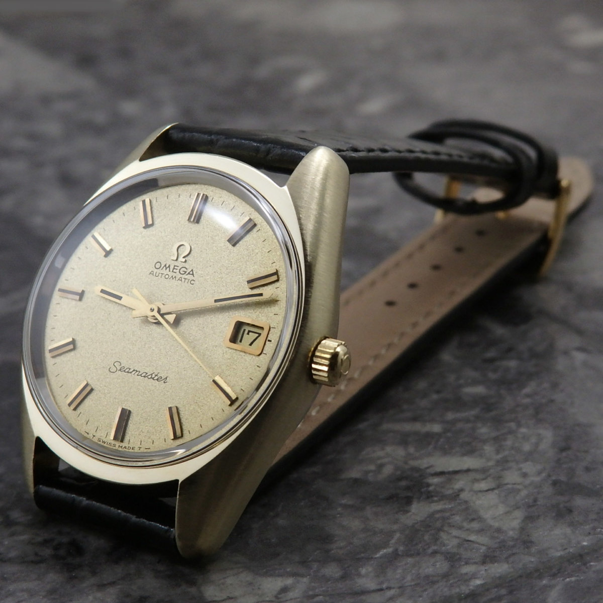 オメガ Seamaster サテンダイヤル 希少ゴールドタイプ