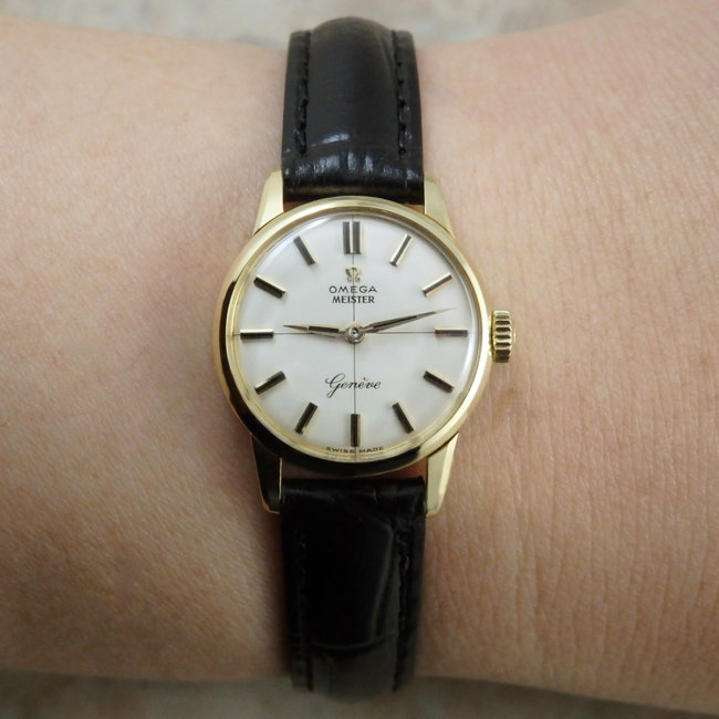 オメガ 18KYG 18金イエローゴールド無垢 オリジナル ダイヤル 希少タイプ 1959年製 OMEGA レディース アンティーク 腕時計