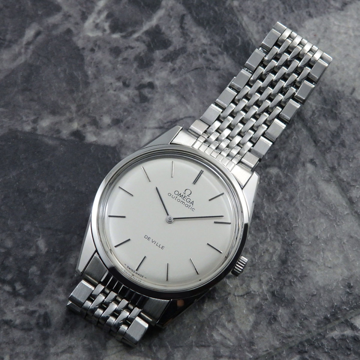 OMEGA 1970's アンティーク 腕時計 シルバーダイヤル 純正ステンレスブレス | アンティーク時計の販売ならアンティークウォッチライフ