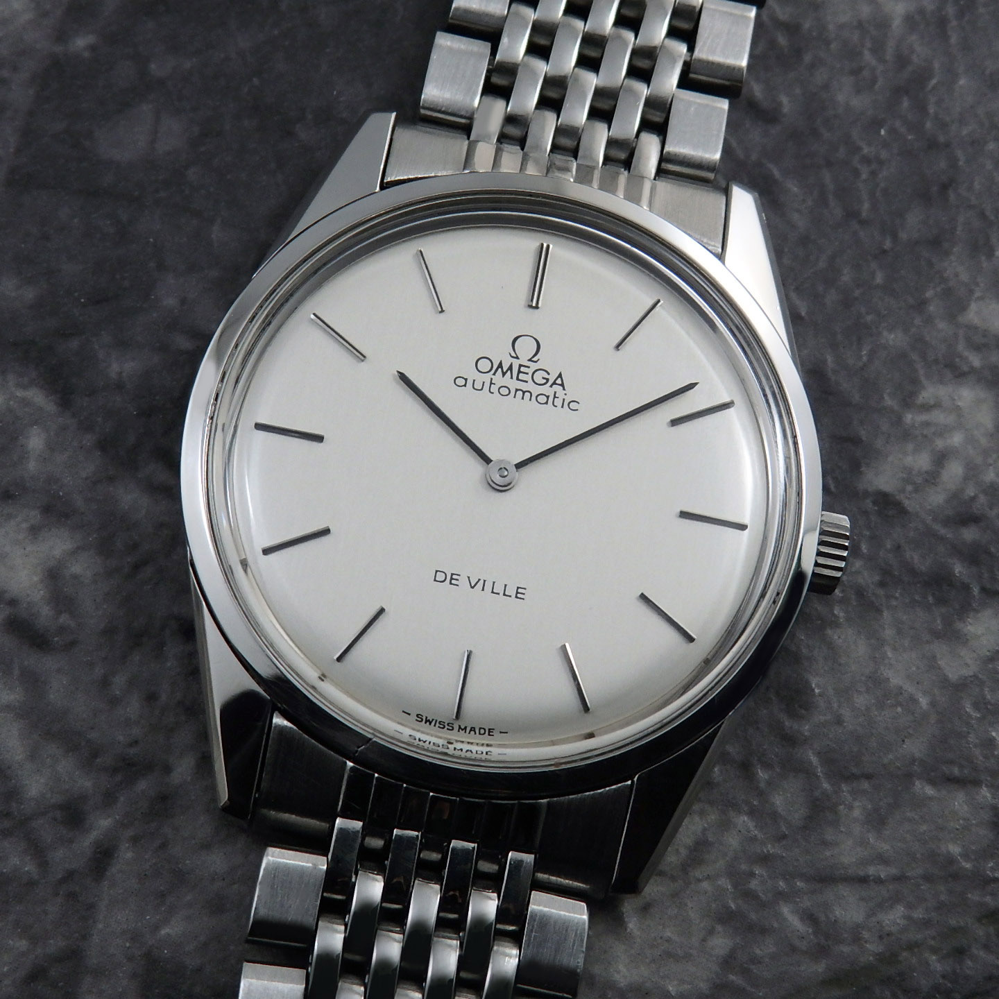 OMEGA 1970's アンティーク 腕時計 シルバーダイヤル 純正ステンレス